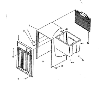 Cabinet Parts Diagram and Parts List for 42856310  Whirlpool Dehumidifier