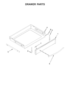Drawer Parts Diagram and Parts List for WEG760H0DH0  Whirlpool Range
