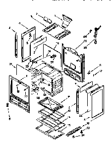 Chassis Diagram and Parts List for SF360PEENO  Whirlpool Range