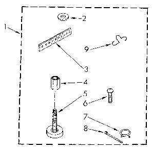 Miscellaneous Diagram and Parts List for LA5300XSN2  Whirlpool Washer