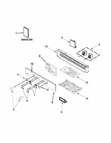Control Panel Parts Diagram and Parts List for IBMS1455DS00  Whirlpool Microwave