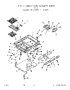 Main Top Diagram and Parts List for 2492*1A  Roper Range