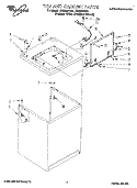 TOP AND CABINET, LIT/OPTIONAL Diagram and Parts List for LSC9355BQ1  Whirlpool Washer