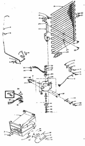 Part Location Diagram of 505332 Whirlpool Refrigerator evaporator