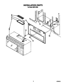Installation Diagram and Parts List for MHE10RX0  Roper Microwave