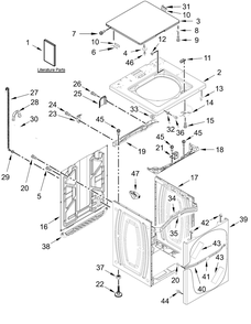 Part Location Diagram of W11505207 Whirlpool LID