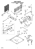 UNIT PARTS Diagram and Parts List for ET8LFKXKT05  Whirlpool Refrigerator