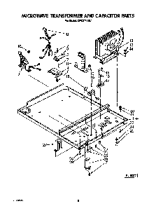 Microwave Transformer And Capacitor Diagram and Parts List for CMO2743BL1  KitchenAid Microwave