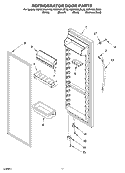 REFRIGERATOR DOOR PARTS Diagram and Parts List for KSRK22ILBT03  KitchenAid Refrigerator