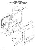 DOOR PARTS Diagram and Parts List for KESK901SSS01  KitchenAid Range