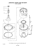 AGITATOR, BASKET AND TUB Diagram and Parts List for LA5800XSW0  Whirlpool Washer