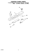 CONTROL PANEL PARTS, MISCELLANEOUS PARTS Diagram and Parts List for GR556LRKP1  Whirlpool Range
