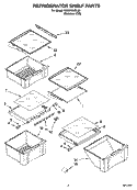 REFRIGERATOR SHELF PARTS Diagram and Parts List for GS6NVEXSL00  Whirlpool Refrigerator