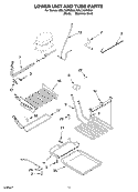 LOWER UNIT AND TUBE PARTS Diagram and Parts List for KBLC36FKB02  KitchenAid Refrigerator
