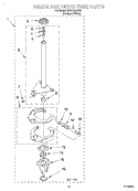 BRAKE AND DRIVE TUBE Diagram and Parts List for 95LEGB5  Whirlpool Washer