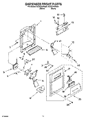 Part Location Diagram of 2221562 Whirlpool Water Fitting Assembly (Includes Water Tube)
