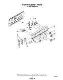 CONTROL PANEL Diagram and Parts List for RF3000XVN3  Whirlpool Range