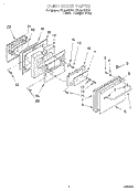 OVEN DOOR Diagram and Parts List for SS385PEEQ2  Whirlpool Range