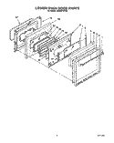 Part Location Diagram of 4371254 Whirlpool Trim, Oven Door (Almond)