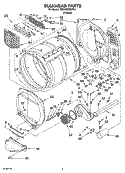 BULKHEAD PARTS Diagram and Parts List for 7MGGQ9800PL1  Whirlpool Dryer