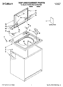 TOP AND CABINET PARTS Diagram and Parts List for CAWS954SB0  Crosley Washer