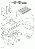 SHELF PARTS Diagram and Parts List for W9RXEMFWS01  Whirlpool Refrigerator
