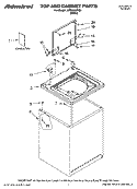 TOP AND CABINET PARTS Diagram and Parts List for ATW4300TQ0  Whirlpool Washer