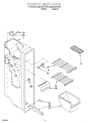 FREEZER LINER Diagram and Parts List for 8ED20ZKXFW04  Whirlpool Refrigerator