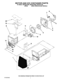 MOTOR AND ICE CONTAINER PARTS Diagram and Parts List for GI5FVAXYY00  Whirlpool Refrigerator