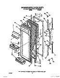 REFRIGERATOR DOOR Diagram and Parts List for 4ED25DQXVW01  Whirlpool Refrigerator