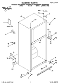 CABINET PARTS Diagram and Parts List for GR2FHMXPT01  Whirlpool Refrigerator