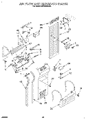 AIR FLOW AND RESERVOIR Diagram and Parts List for KSSS36QDX00  KitchenAid Refrigerator