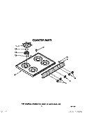 Part Location Diagram of 4363707 Whirlpool CAP-BURNER