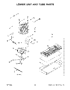Lower Unit And Tube Parts Diagram and Parts List for KBFN502EBS05  KitchenAid Refrigerator