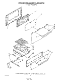 OVEN DOOR AND BROILER Diagram and Parts List for SF3020SRW0  Whirlpool Range