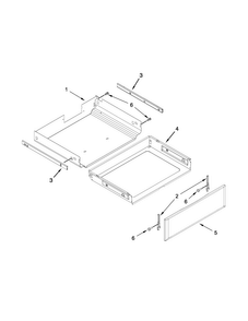 Drawer Parts Diagram and Parts List for KGRS303BBL2  KitchenAid Range