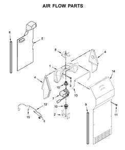 Air Flow Parts Diagram and Parts List for 10650049714  Kenmore Refrigerator