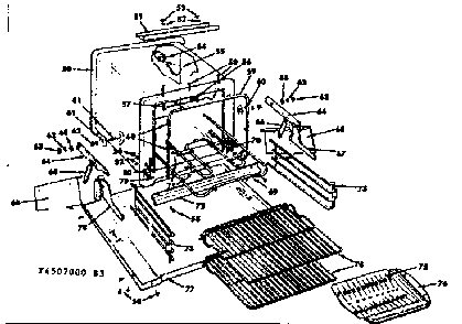 Oven Parts Diagram and Parts List for 1554507000  Kenmore Range