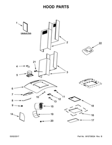 Part Location Diagram of WPW10738522 Whirlpool Glass
