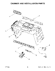 Cabinet And Installation Parts Diagram and Parts List for YKMHC319LBS00  KitchenAid Microwave