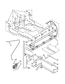 Manifold Parts Diagram and Parts List for WFG715H0EE1  Whirlpool Range