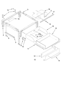 Drawer Parts Diagram and Parts List for KERS807SSS02  KitchenAid Range