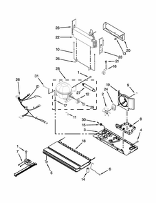 Unit Parts Diagram and Parts List for 59669363010  Kenmore Refrigerator