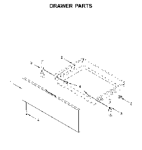 Drawer parts Diagram and Parts List for WFG525S0JV1  Whirlpool Range