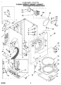 CABINET Diagram and Parts List for LGR5624DQ1  Whirlpool Dryer