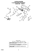 LATCH PARTS Diagram and Parts List for KEHV309PMT00  KitchenAid Microwave Oven Combo