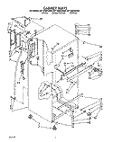 CABINET Diagram and Parts List for 8ET18NKXXW00  Whirlpool Refrigerator