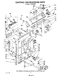 CONTROLS AND REAR PANEL Diagram and Parts List for LA5500XTG0  Whirlpool Washer