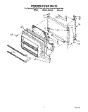 FREEZER DOOR Diagram and Parts List for 8ET18ZKXYG00  Whirlpool Refrigerator