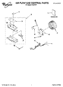 AIR FLOW AND CONTROL PARTS Diagram and Parts List for AD50DSS1  Whirlpool Dehumidifier